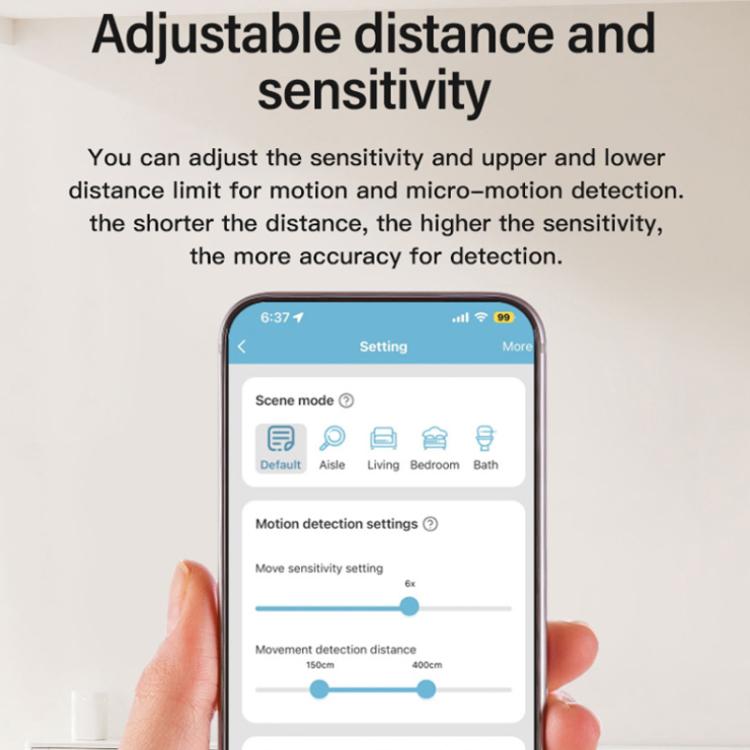 Human Presence Sensor Millimeter Wave Radar Detection Built-in Illuminance Sensor, Tuya WiFi Square, Tuya WiFi Round, Tuya Zigbee Square, Tuya Zigbee Round