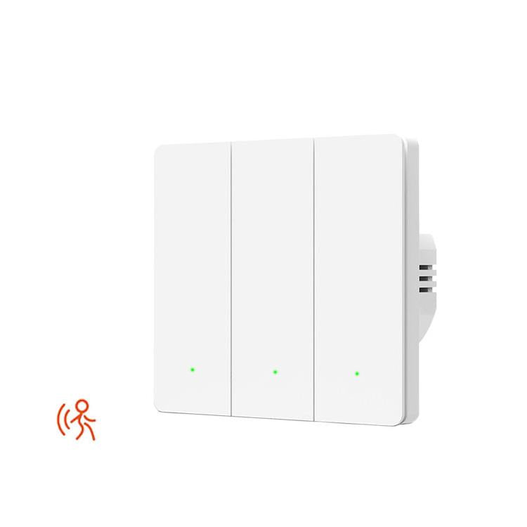 Compatible Tuya ZigBee Smart Light Switch With Radar Motion Sensor No Capacitor Required, 1-Gang, 2-Gang, 3-Gang