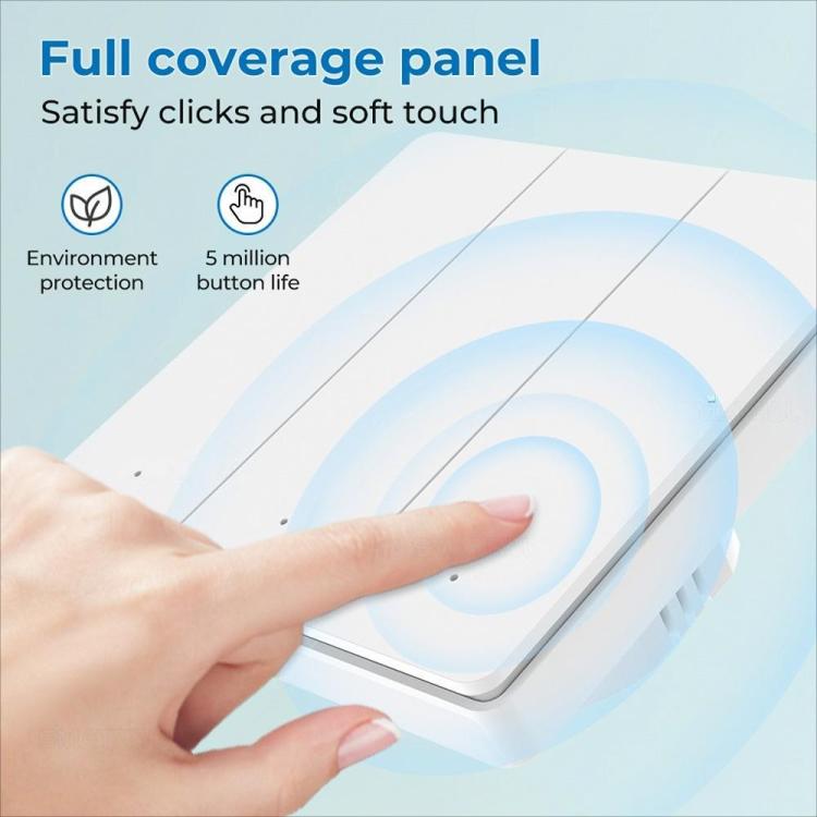 Compatible Tuya ZigBee Smart Light Switch With Radar Motion Sensor No Capacitor Required, 1-Gang, 2-Gang, 3-Gang