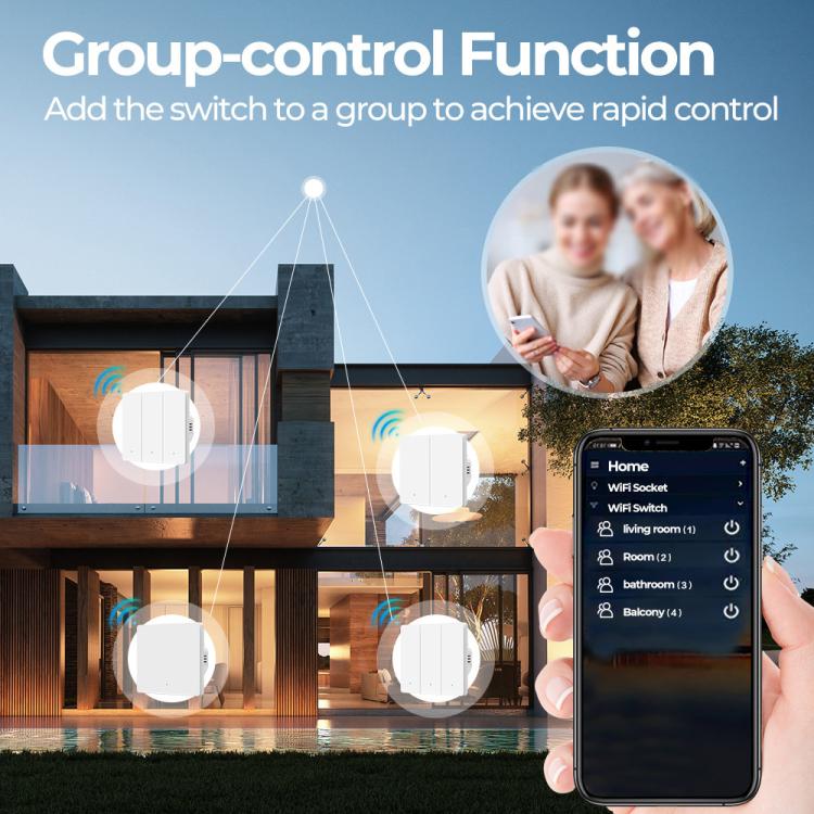 Compatible Tuya ZigBee Smart Light Switch With Radar Motion Sensor No Capacitor Required, 1-Gang, 2-Gang, 3-Gang