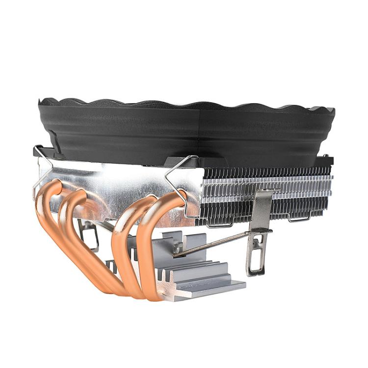 EVESKY 12cm RGB LED CPU Cooler with Dual Copper Heat Pipes Quiet Fan for Desktop Computers, 300
