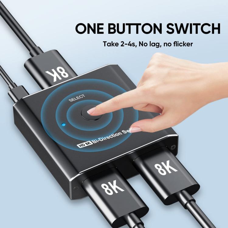 PWAY S6203H 8K 60Hz 2 In 1 Out HDMI-Compatible Two-Way Switcher