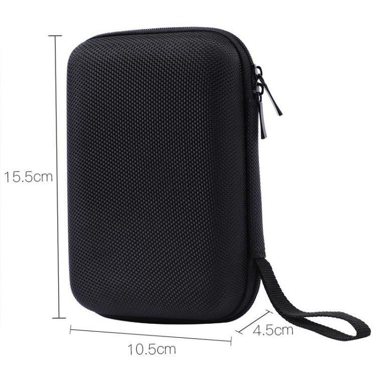 EVA Hard Disk Bag Portable Drop-proof Mobile Power Storage Bag Zipper Toolkit Accessory Storage Case, (Black)
