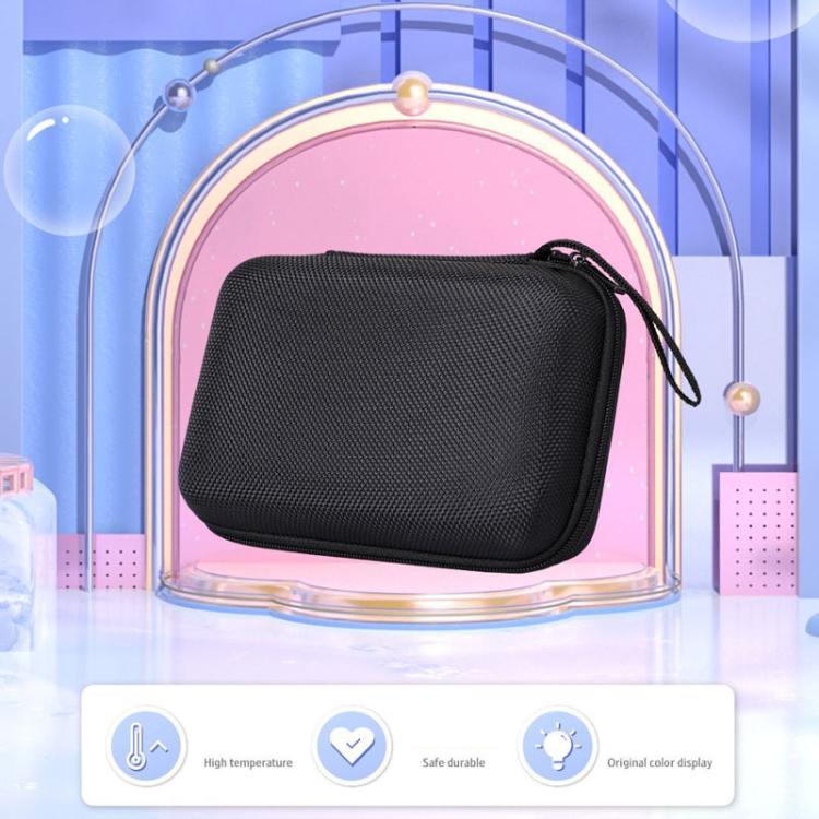 EVA Hard Disk Bag Portable Drop-proof Mobile Power Storage Bag Zipper Toolkit Accessory Storage Case, (Black)