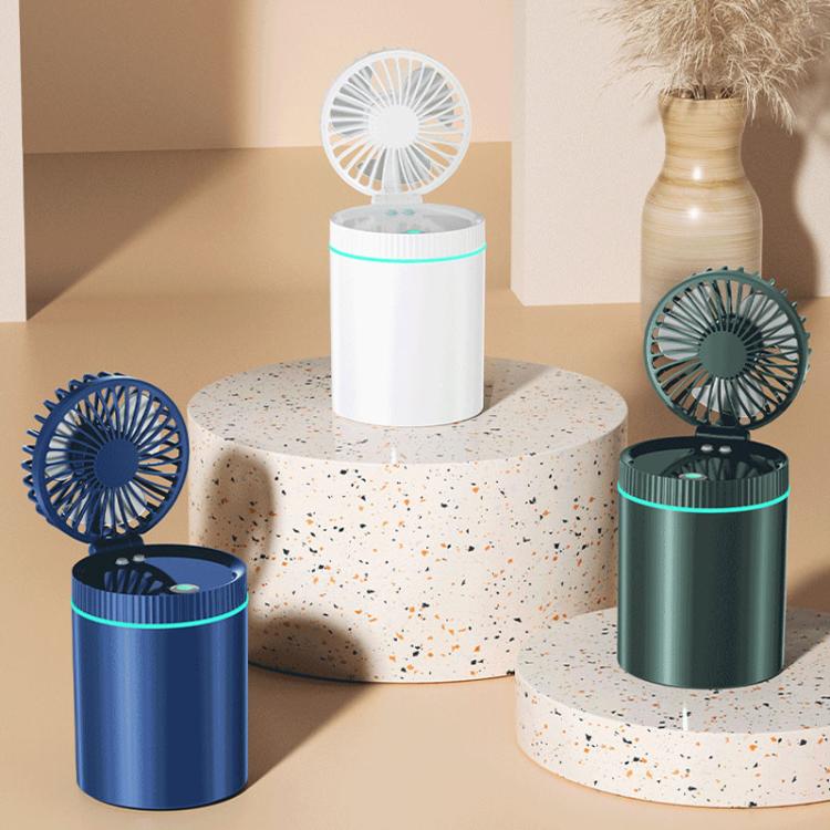 F98 Spray Cooling Desktop Small Fan Bedroom Office Portable Humidifier With Colored Lights, Plug-in (White), Plug-in (Green), Plug-in (Blue), Battery (White), Battery (Green), Battery (Blue)