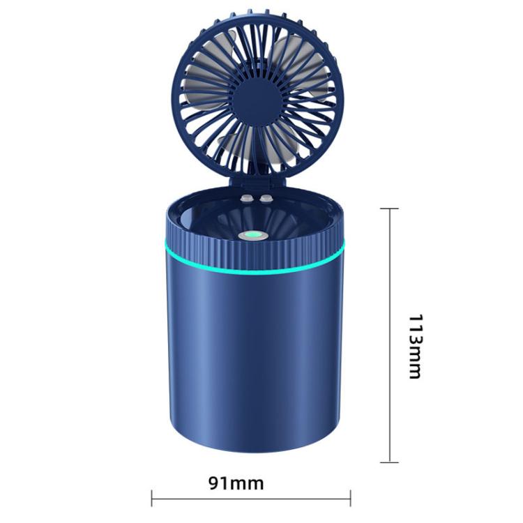 F98 Spray Cooling Desktop Small Fan Bedroom Office Portable Humidifier With Colored Lights, Plug-in (White), Plug-in (Green), Plug-in (Blue), Battery (White), Battery (Green), Battery (Blue)