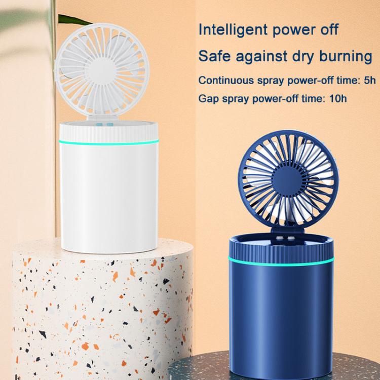F98 Spray Cooling Desktop Small Fan Bedroom Office Portable Humidifier With Colored Lights, Plug-in (White), Plug-in (Green), Plug-in (Blue), Battery (White), Battery (Green), Battery (Blue)