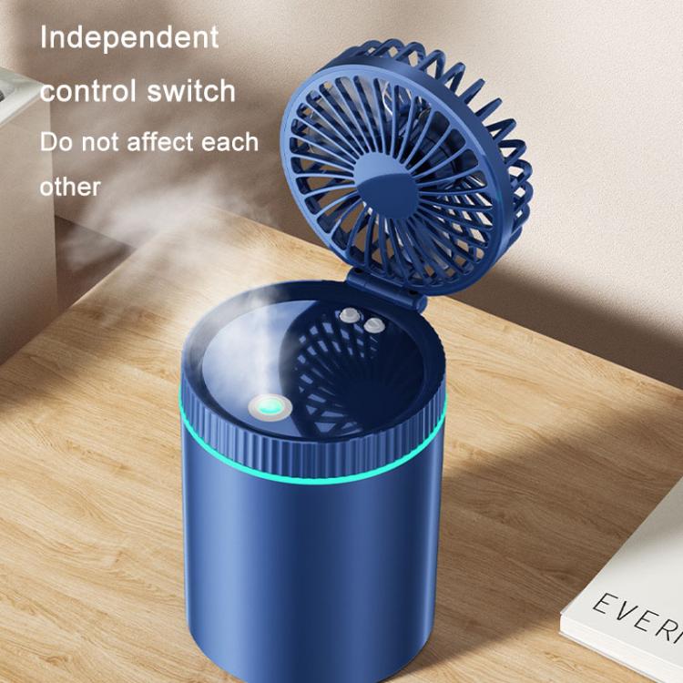 F98 Spray Cooling Desktop Small Fan Bedroom Office Portable Humidifier With Colored Lights, Plug-in (White), Plug-in (Green), Plug-in (Blue), Battery (White), Battery (Green), Battery (Blue)