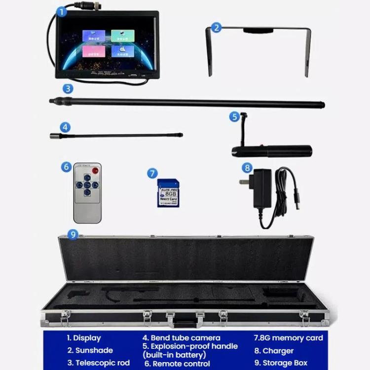 Life Detector Earthquake Coal Mine Fire Rescue Snake Eyes Infrared HD Intelligent Video Inspection Mirror, US Plug, KZX-V6D With Video