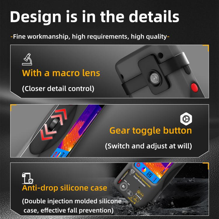 Thermal Imager Multimeter Handheld Touch Screen High Accuracy Thermometer, BSIDE SH7 Standard, BSIDE SH7 Standard+Flexible Coil, BSIDE SH7 Standard+Macro Lens, BSIDE SH7 Standard+Macro Lens+Flexible Coil