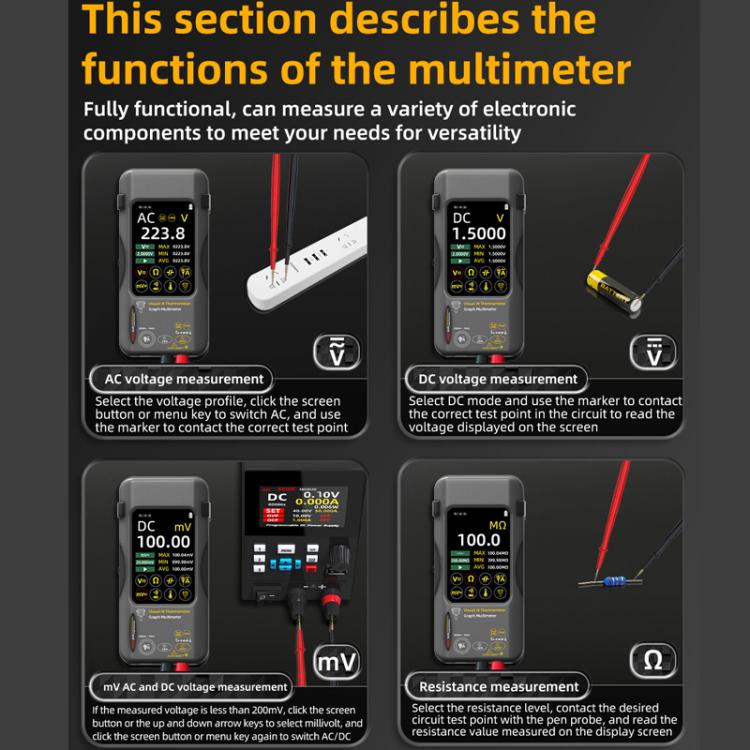 Thermal Imager Multimeter Handheld Touch Screen High Accuracy Thermometer, BSIDE SH7 Standard, BSIDE SH7 Standard+Flexible Coil, BSIDE SH7 Standard+Macro Lens, BSIDE SH7 Standard+Macro Lens+Flexible Coil