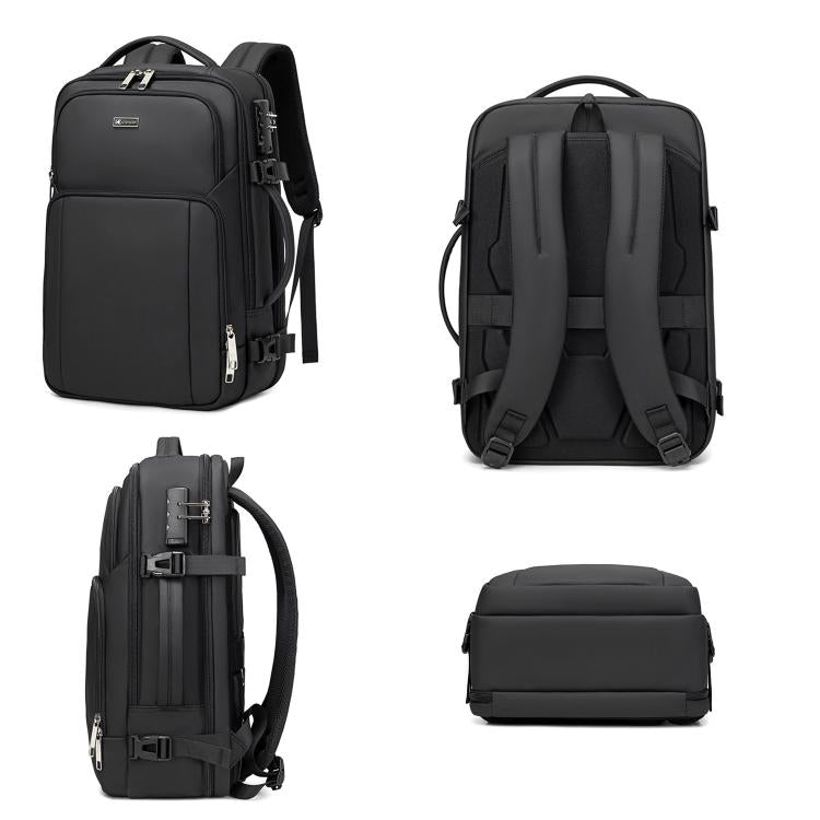 Wiersaam Men Anti-Theft Business Laptop Backpack 15.6 Inch Computer Bag With USB & Type-C Charging Ports, WA338353 Gray