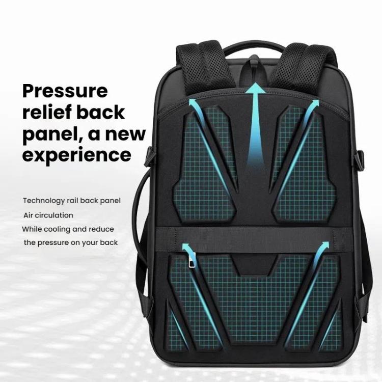 Wiersaam Men Anti-Theft Business Laptop Backpack 15.6 Inch Computer Bag With USB & Type-C Charging Ports, WA338353 Gray