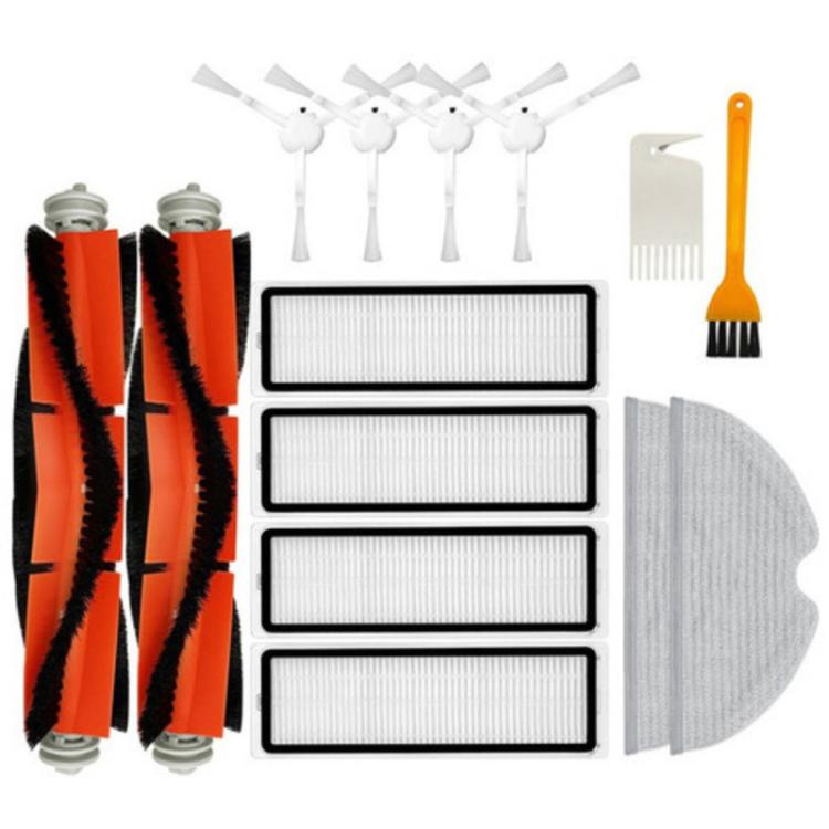 For Xiaomi 1C / 2C / L10pro / D9 Sweeping Robot Accessories Main Side Brush Hepa Filter Mop Rag, 7pcs /Set, 14pcs /Set