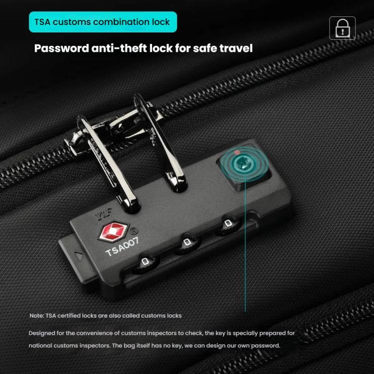 Men Business Anti-Theft Laptop Backpack With USB Charging Port, Reflective Strips & TSA Lock, Tigernu Standard, Tigernu Expandable