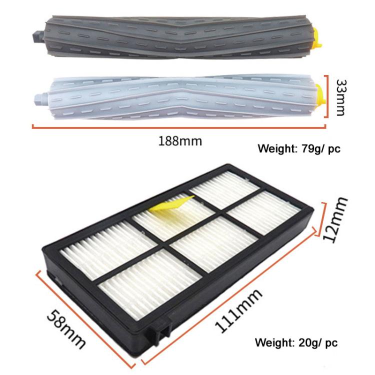 For IRobot Roomba 800/900 Series Vacuum Cleaner Accessories Main Brush Filter Side Brush, 23pcs /Set