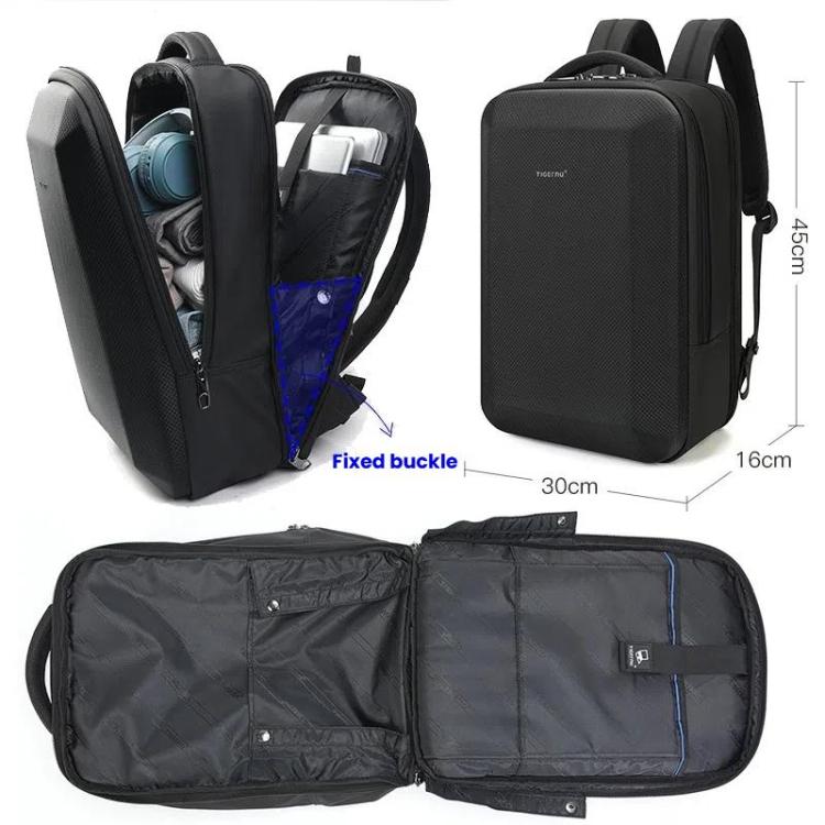 Tigernu T-B9152A 15.6-inch Men Hardshell Waterproof Backpack with Dry/Wet Separated Compartment & Air-Cushioned Shockproof Laptop Sleeve