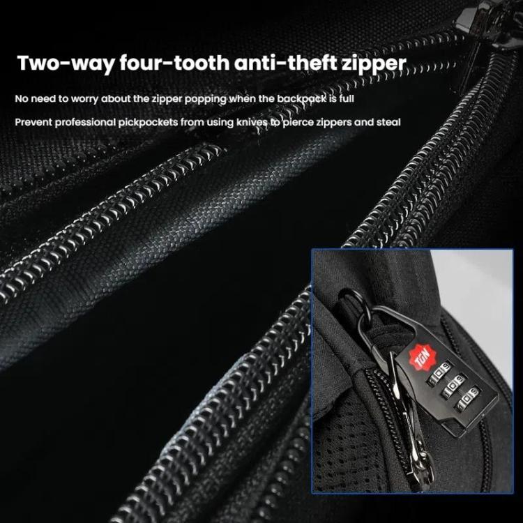 Men Anti-Theft Laptop Backpack with USB Charging Port, Headphone Hole & Comfort Shoulder Straps for Travel, Work Commute, Tigernu 15.6-inch Standard, Tigernu 19-inch Expandable