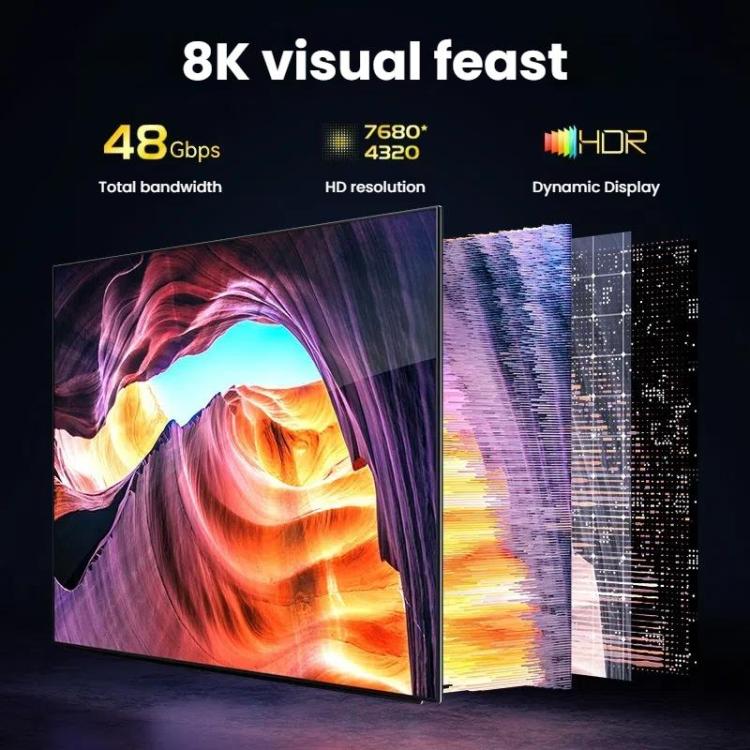 DTECH DT-HF8005 8K 60Hz HDMI 2.1 Fiber Optic Cable Dolby Atmos, EARC For PS5, Xbox, Home Theater, Gaming Monitor, 2m, 3m, 5m, 8m, 10m, 15m, 20m