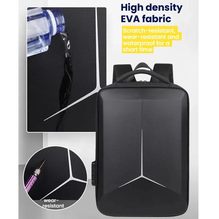 15.6-16.6 Inch Hard Shell Laptop Backpack with USB+Type-C Charging Ports Unisex Anti-Theft Business Travel Bag, Gray, Blue, Black, Airbag Gray, Airbag Blue, Airbag Black