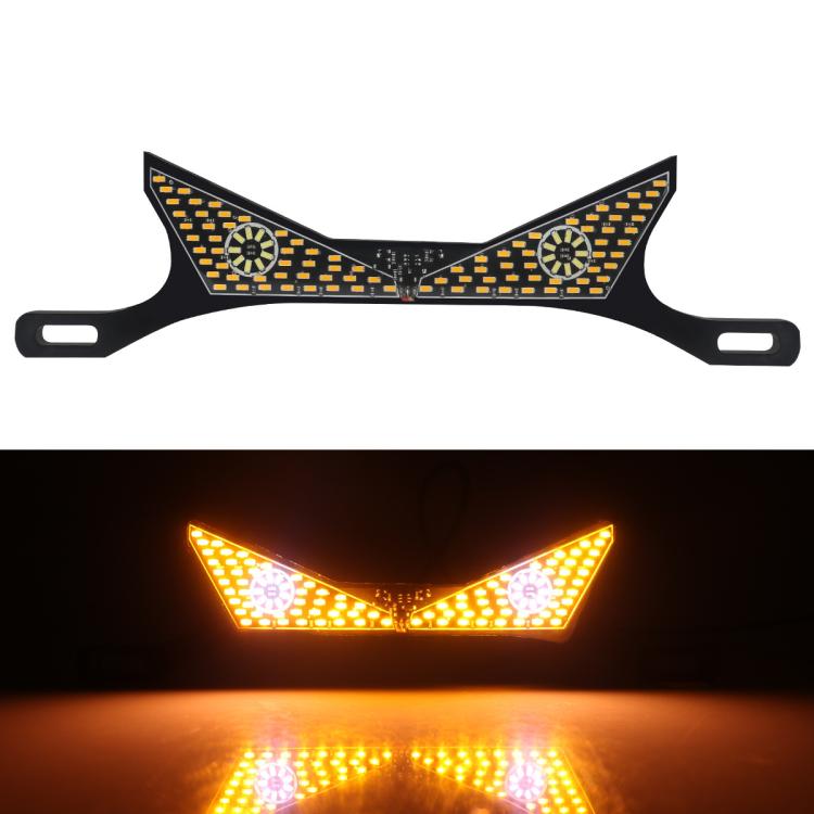 Luce targa moto universale con vite, accessorio decorativo per la personalizzazione del faro., Triangle Light White Yellow Flashing, Triangle Light Red Blue Flashing, Semicircular Light White Yellow Flashing, Semicircular Light Red Blue Flashing