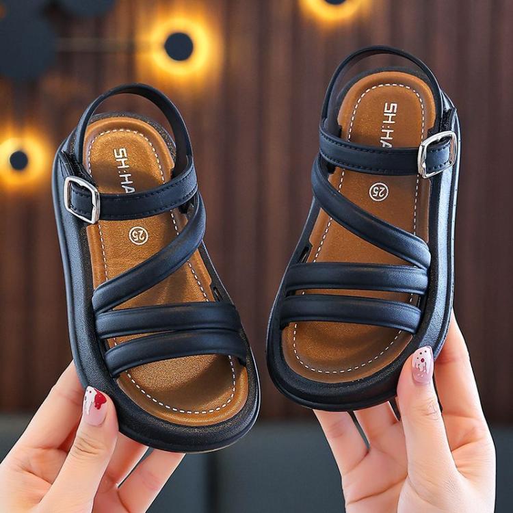 Sandali eleganti a punta aperta per ragazze, graziosi sandali estivi per studentesse, 21 Inner Length 13.5cm, 22 Inner Length 14cm, 23 Inner Length 14.5cm, 24 Inner Length 15cm, 25 Inner Length 15.5cm, 26 Inner Length 16cm, 27 Inner Length 16.5cm
