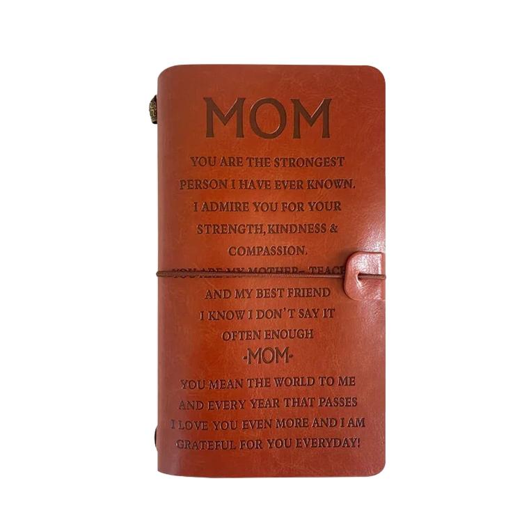 Taccuino da viaggio vintage in pelle formato A6 ricaricabile con citazione incisa, Brown - To My Mom (Engraved Text), Brown - To My Dad (Engraved Text), Brown - To My Husband, Brown - To My Friend, Brown - Employee Appreciation