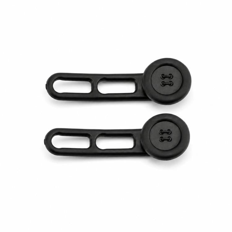 Confezione da 2 bottoni elastici in silicone flessibili per allungare la vita dei pantaloni, senza bisogno di cucire., Double Ring Black, Double Ring Blue, Double Ring Khaki, Double Ring Grey, Double Ring White, 18mm Black, 18mm Blue, 18mm Khaki