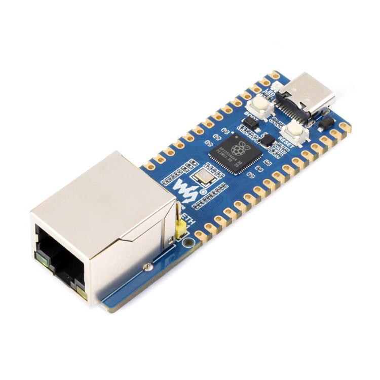 Scheda di sviluppo WAVESHARE RP2350, dual-core e doppia architettura, controller Ethernet W6300, supporta l'espansione PoE tramite un modulo PoE, No Soldered Pin Headers Without PoE Module, No Soldered Pin Headers With PoE Module