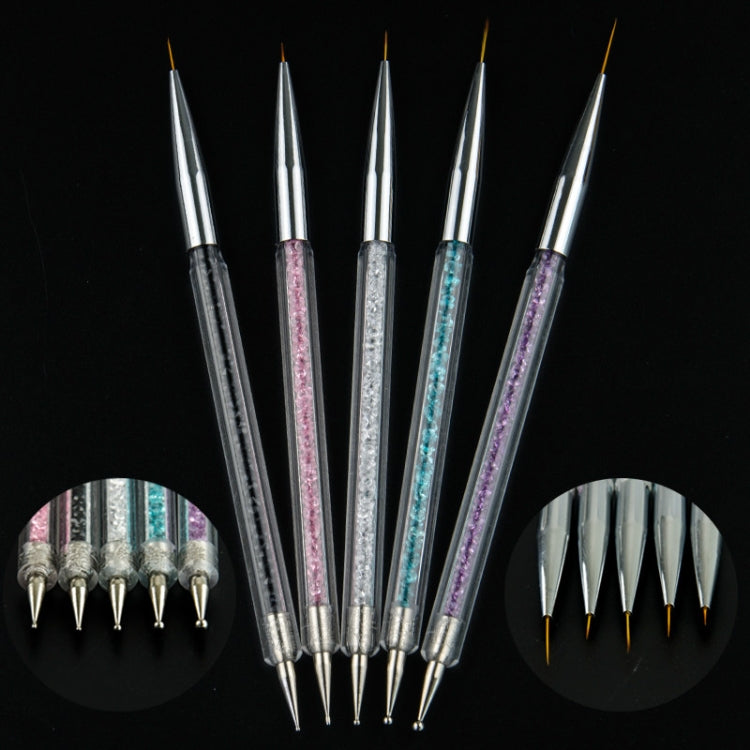 Nail Art Punteggiatura Penna Acrilico Strass Cristallo Gel UV Pittura Strumento per manicure Disegno Liner Decorazione pennello per fiori