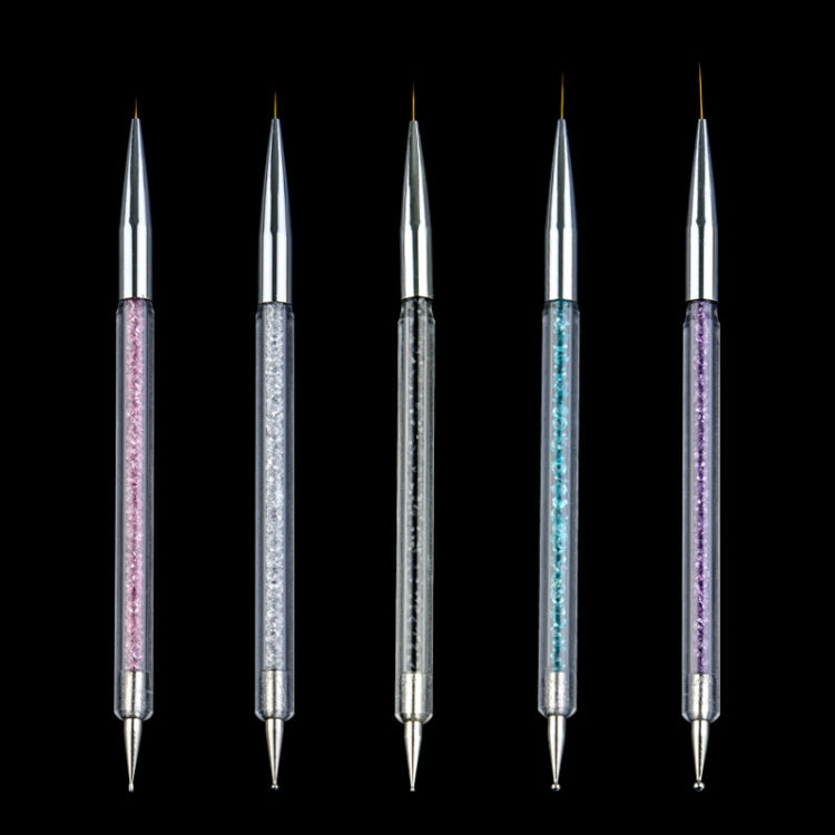 Nail Art Punteggiatura Penna Acrilico Strass Cristallo Gel UV Pittura Strumento per manicure Disegno Liner Decorazione pennello per fiori