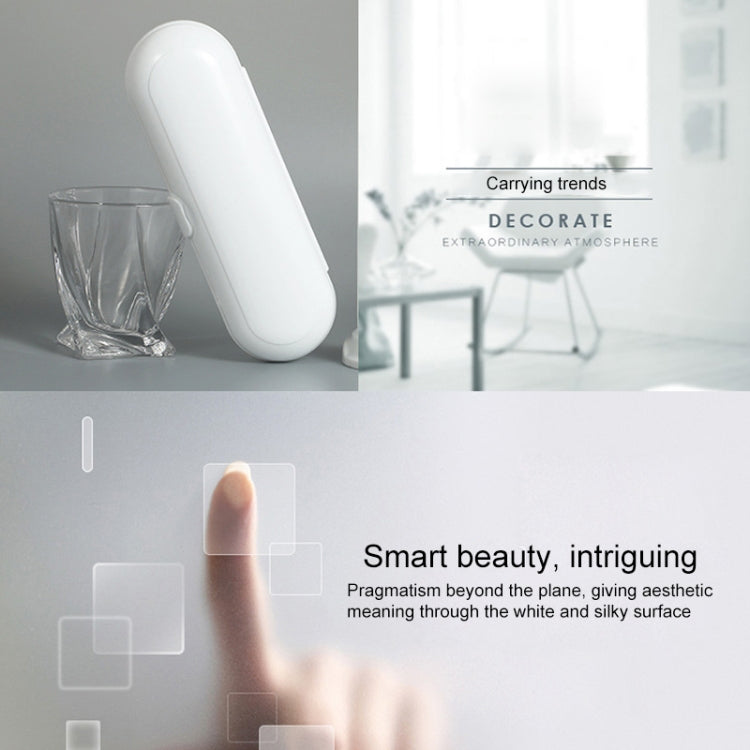Scatola di immagazzinaggio portatile da viaggio per spazzolino elettrico sonico universale da 3 pezzi, White