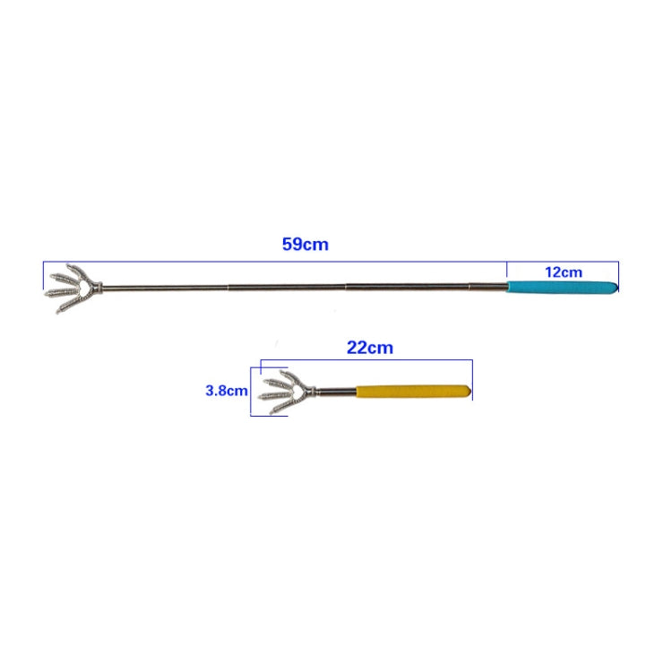 10 PCS Pratico kit di massaggio antigraffio tascabile telescopico in acciaio inossidabile (colore consegna casuale)