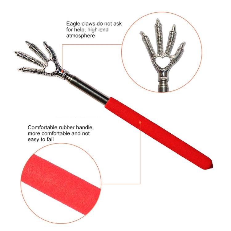 10 PCS Pratico kit di massaggio antigraffio tascabile telescopico in acciaio inossidabile (colore consegna casuale)