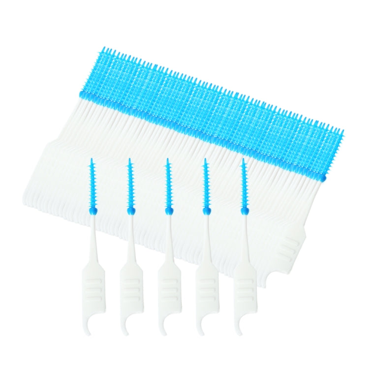 Strumento di pulizia portatile per la pulizia dei denti a spirale in silicone morbido a doppia testa da 2 pezzi