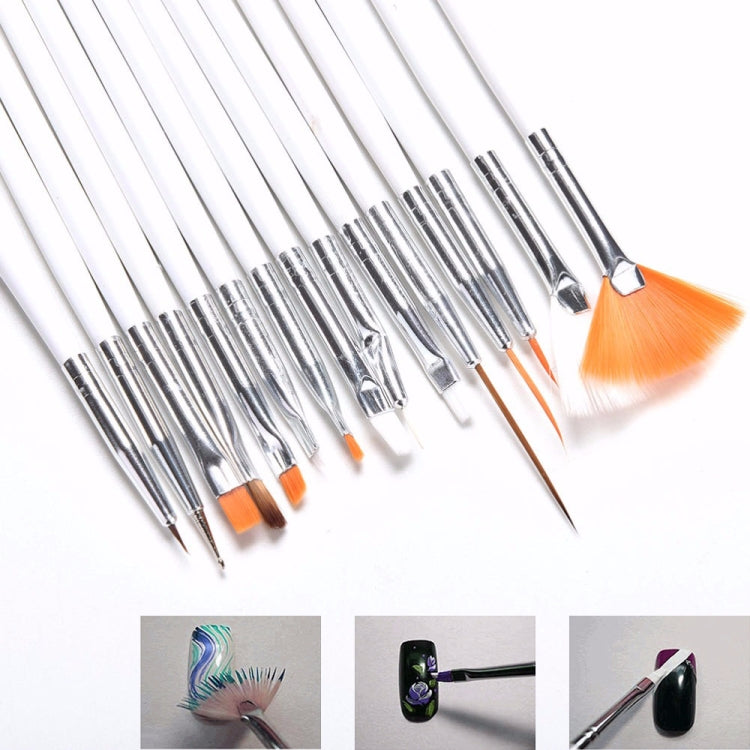 15 PCS / Set Strumenti per nail art Pennelli per manicure Strass Decorazioni per unghie Kit Nrush per unghie Kit penna per pittura per unghie