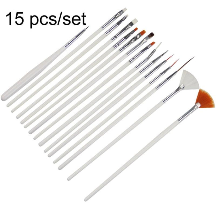 15 PCS / Set Strumenti per nail art Pennelli per manicure Strass Decorazioni per unghie Kit Nrush per unghie Kit penna per pittura per unghie