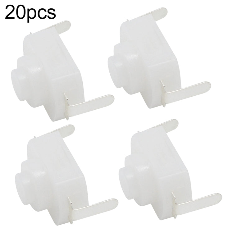 20 interruttori a pulsante per torcia a LED YT-1208-YD, Bent Feet, Straight Feet