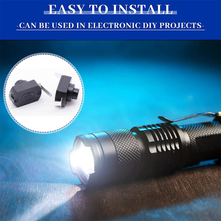 20 interruttori a pulsante per torcia a LED YT-1208-YD, Bent Feet, Straight Feet