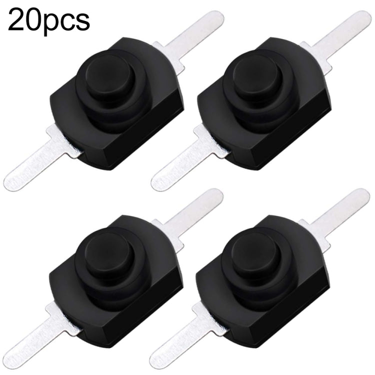 20 interruttori a pulsante per torcia a LED YT-1208-YD, Bent Feet, Straight Feet