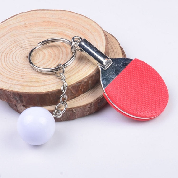 2 portachiavi creativi in metallo da ping pong, gioielli fatti a mano, portachiavi sportivo, Table Tennis Shape(Black), Table Tennis Shape(Red), Table Tennis Shape(Yellow), Table Tennis Shape(Light Blue), Table Tennis Shape(Pink)