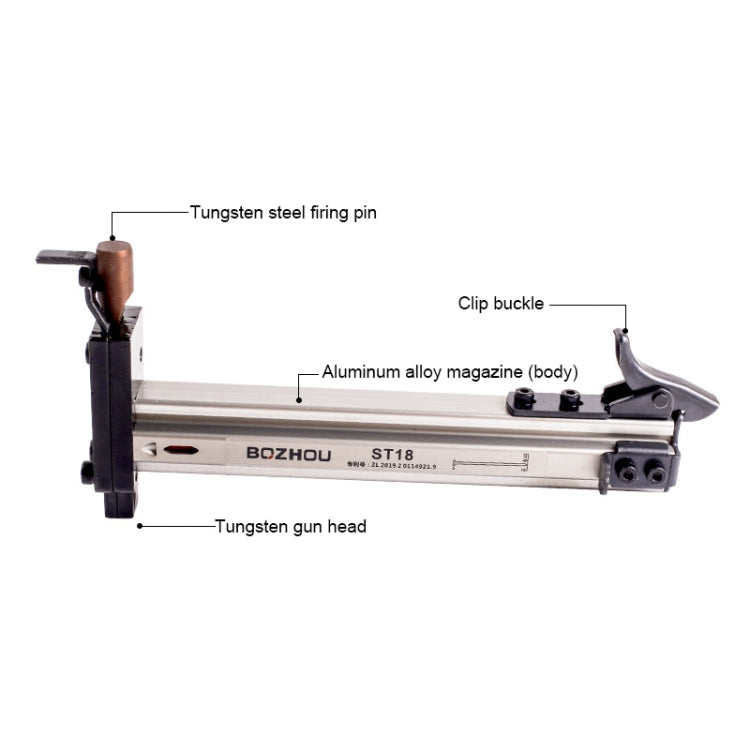 Pistola sparachiodi manuale in acciaio Bozhou ST18, Steel Nail Gun