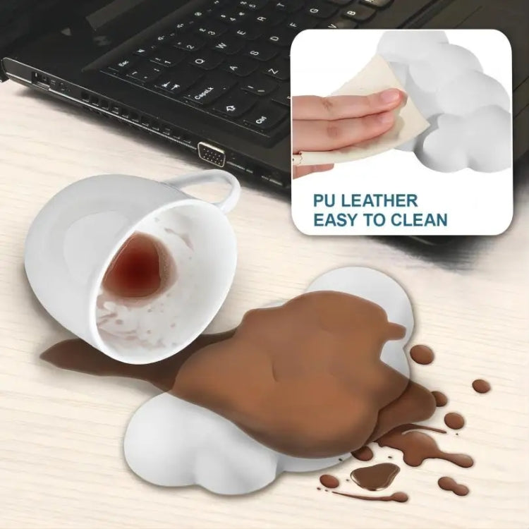Tappetino per mouse in memory foam con poggiapolsi Cloud, supporto da polso per desktop da ufficio