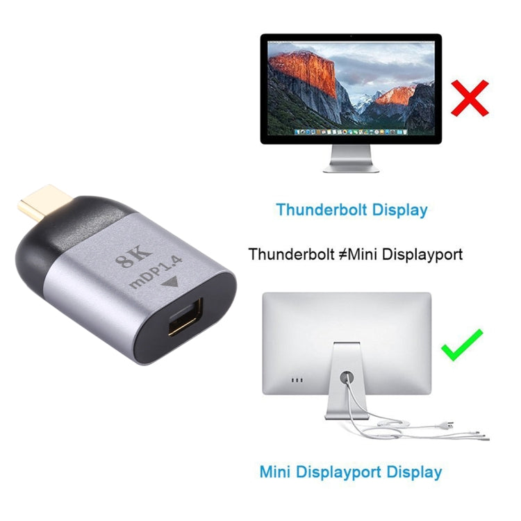 Adattatore da tipo C maschio a MiniDP 1.4, supporta effetti visivi 3D