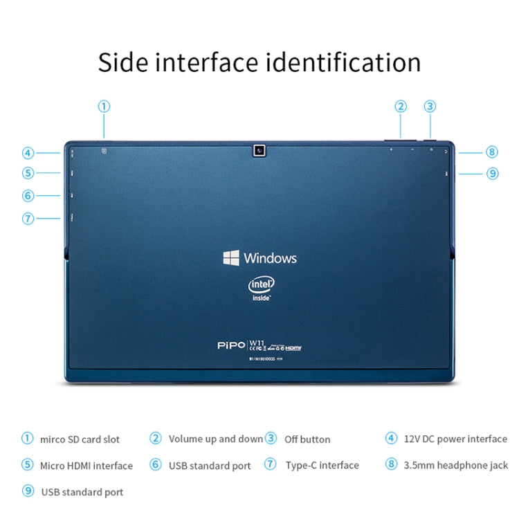 Sistema Windows 10, Intel Gemini Lake N4120 Quad Core fino a 2,6 GHz, con penna stilo tastiera non inclusa, supporto WiFi Dual Band e Bluetooth e scheda Micro SD, 8GB+128GB Not Keyboard