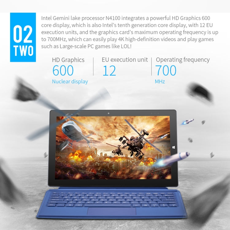 Windows 10, Intel Gemini Lake N4120 Quad Core fino a 2,6 GHz, con penna stilo tastiera non inclusa, supporto WiFi Dual Band e Bluetooth e scheda Micro SD, 8GB+128GB+512GB Not Keyboard