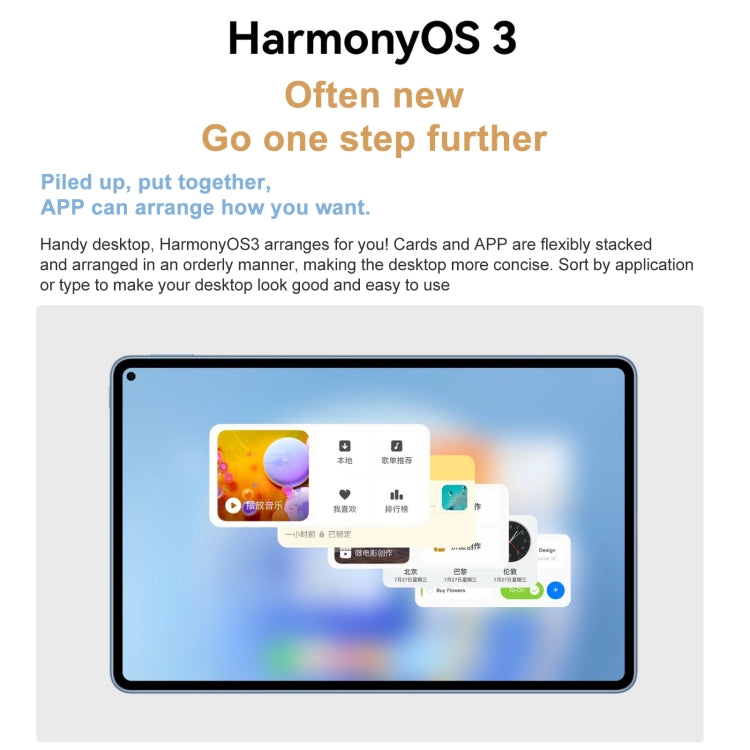 HarmonyOS 3 Qualcomm Snapdragon 888 Octa Core, supporta Dual WiFi / BT / GPS, non supporta Google Play, GOT-W09 12GB+512GB