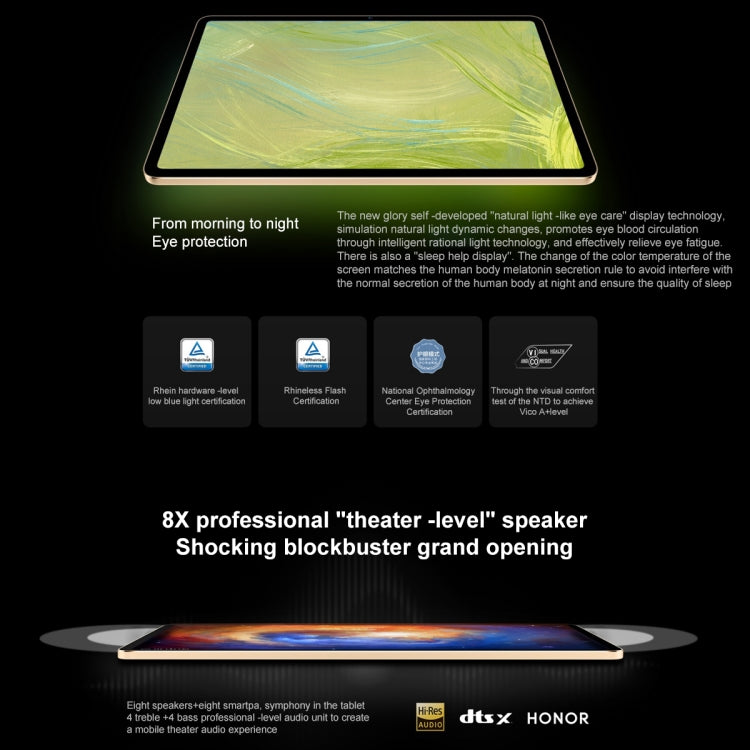 MagicOS 7.0 Dimensity 8100 Octa Core, 8 altoparlanti 10050mAh Batteria grande, non supporta Google, 8GB+256GB