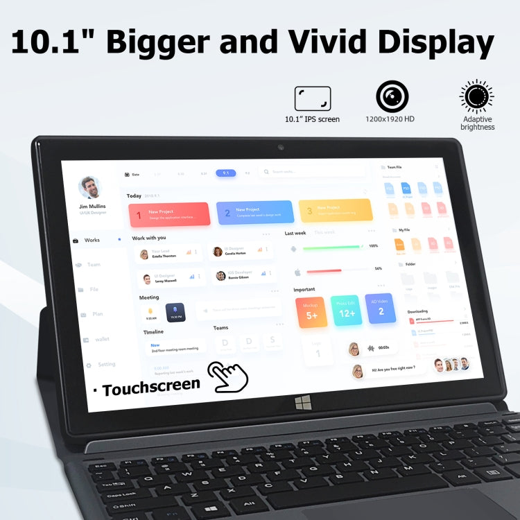 Windows 10, Intel Celeron J4100 Quad Core, supporto TF Card e HDMI e Bluetooth e Dual WiFi, con tastiera, 16GB+256GB with Keyboard