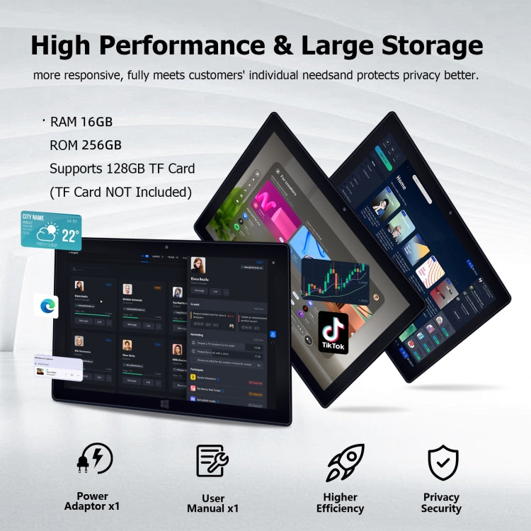 Windows 10, Intel Celeron J4100 Quad Core, supporto TF Card e HDMI e Bluetooth e Dual WiFi, con tastiera, 16GB+256GB with Keyboard